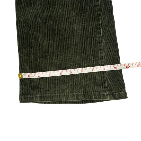 St. John's Bay Corduroy Pants Olive Green Straight Leg Women's 12 Cozy Classic - Picture 13 of 15